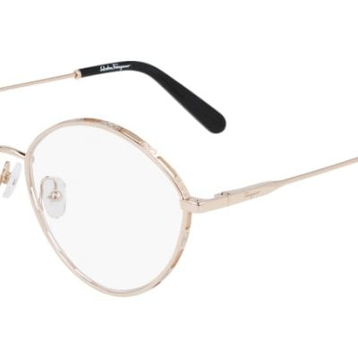 NEW Salvatore Ferragamo SF 2864 690 Crystal Champagne Eyeglasses deals 53mm